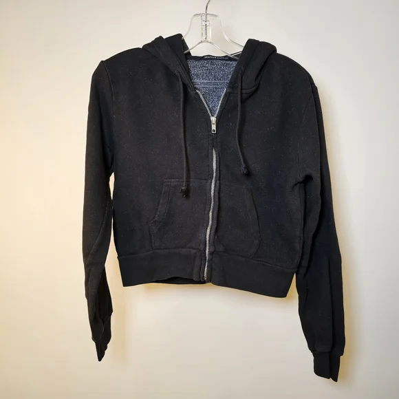 Brandy Melville Black Zip-Up Hoodie - Picture 2 of 8